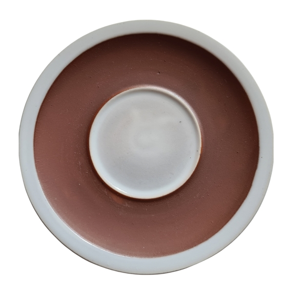 VINTAGE 70s 80s Japanese Brown White Black Cup & Saucer Set of 6 Tea Coffee Cups - Picture 10 of 13